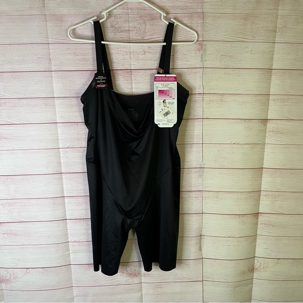 Maidenform Flexees NWT Black Wear Your Own Bra Singlet Shapewear Sz 3X
